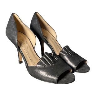 Kate Spade Chrisette Heels Open Toe Pewter Size 7